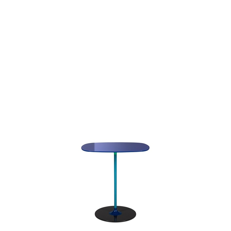 ‘Thierry’ BlueTable in Painted Steel and Tempered Glass Home