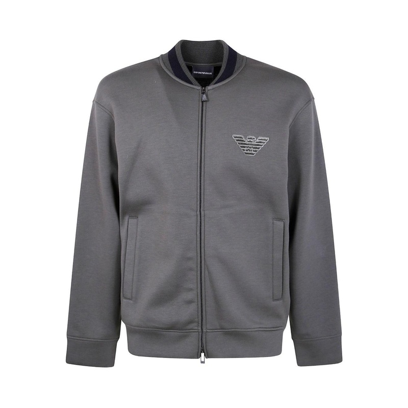 Two-Way Zip Bomber Sweatshirt|Grey|S|XXL