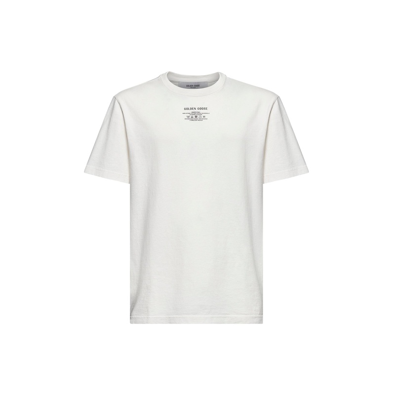 White lettering label T-shirt|S|M|L|XL