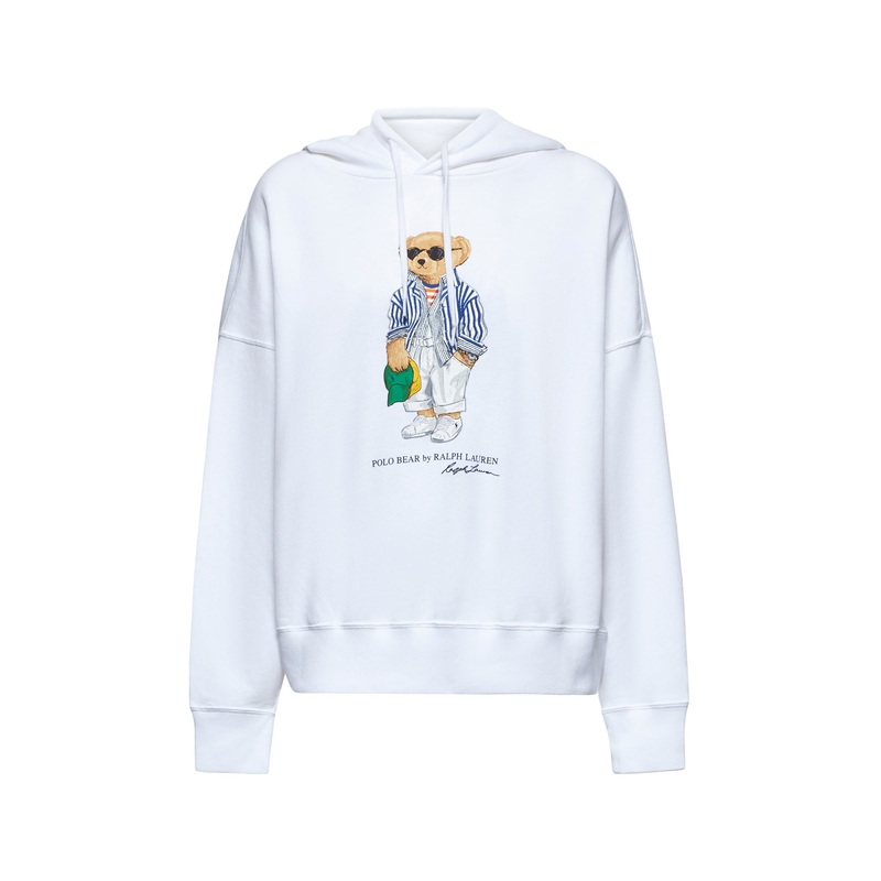 White Polo Bear hoodie|XS|S|M|L