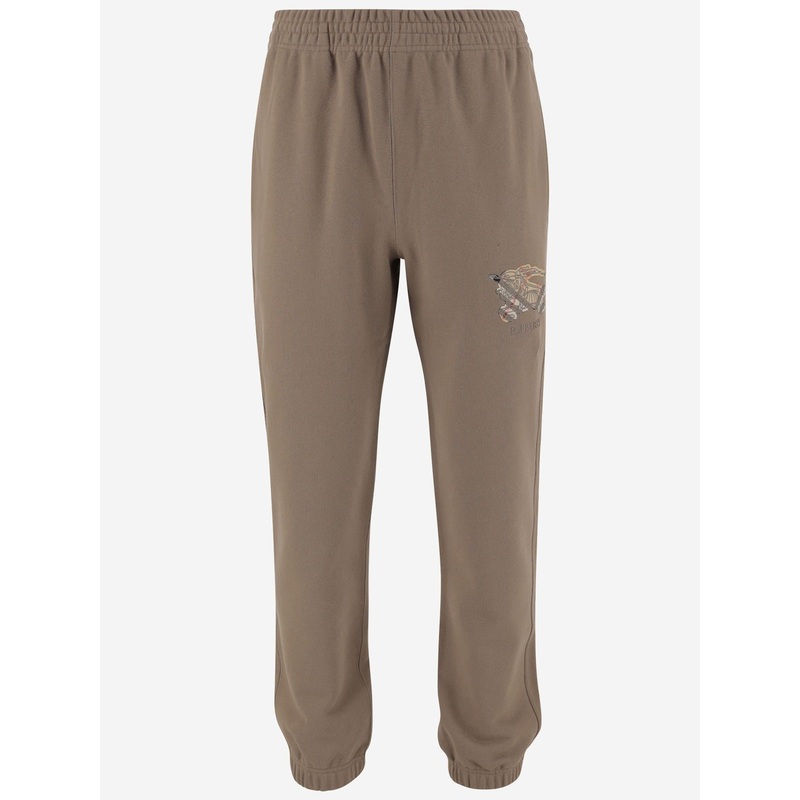 Cotton Pants with Check Appliqu