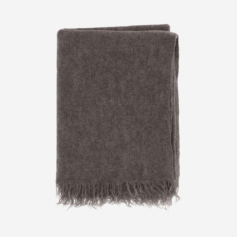 Merino Wool & Alpaca Fringed Scarf