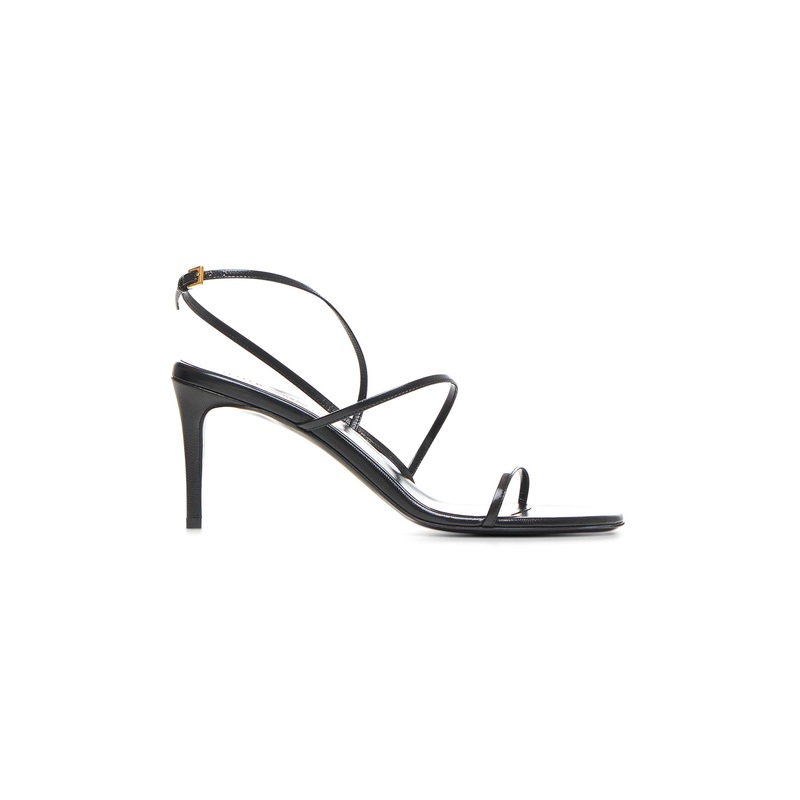 Black leather Loop sandals|36|37|38|39|40