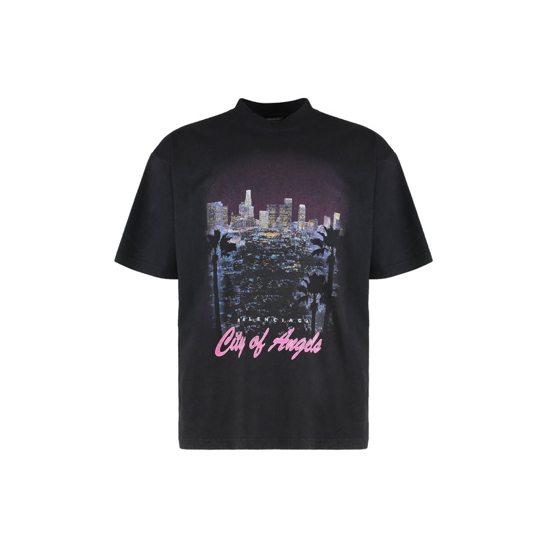 City of Angels Black Cotton T-Shirt