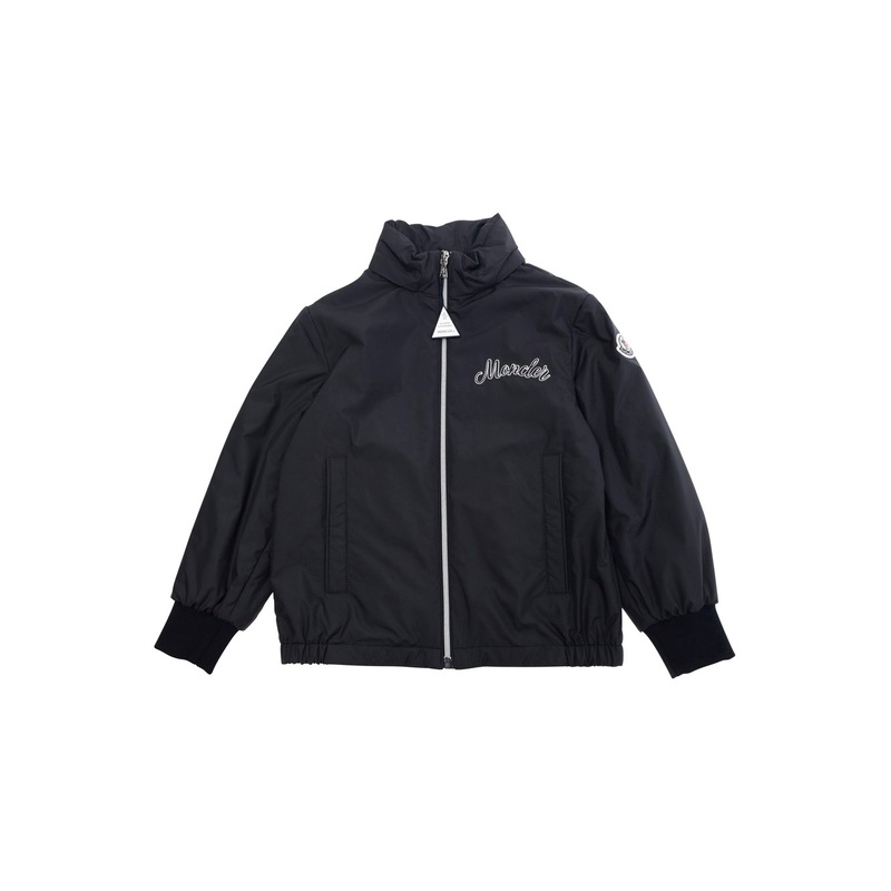 ‘Corin’ Black Jacket with Logo Lettering on the Front and Logo Patch on the Sleeve in Tech Fabric Boy