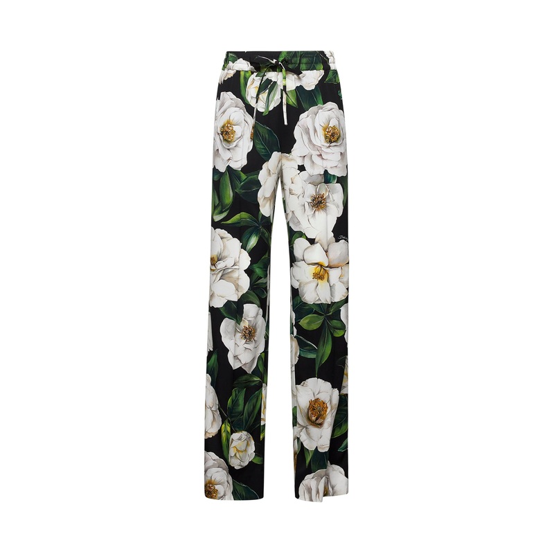 Gardenia print pajama trousers