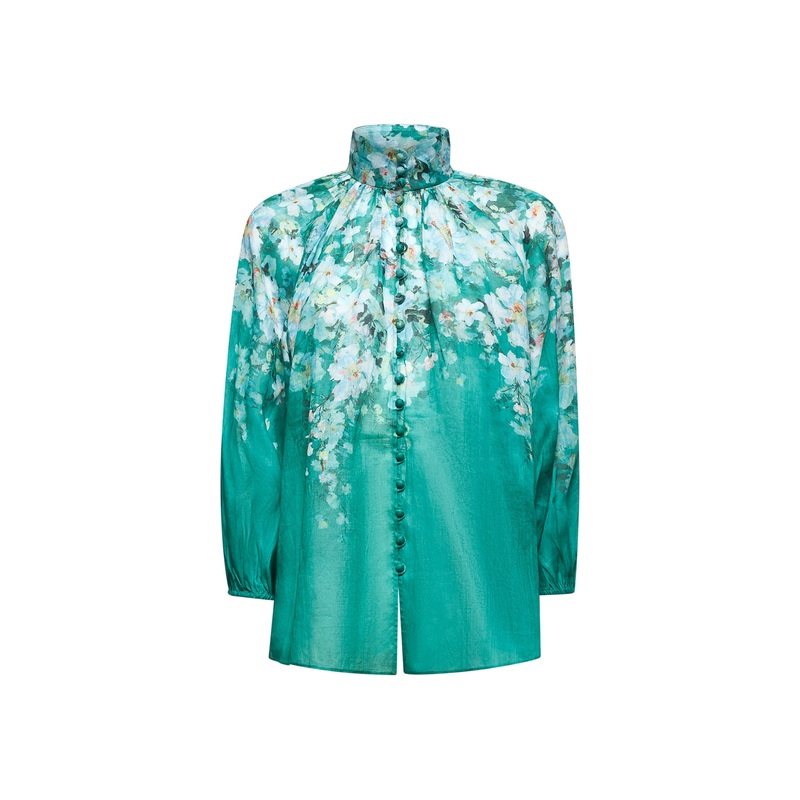 Green ramie Everley blouse|0|1|2|3