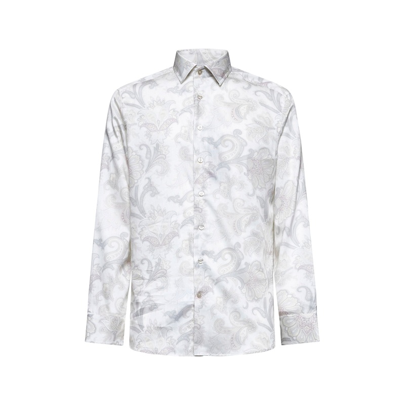 Ivory Paisley print muslin shirt