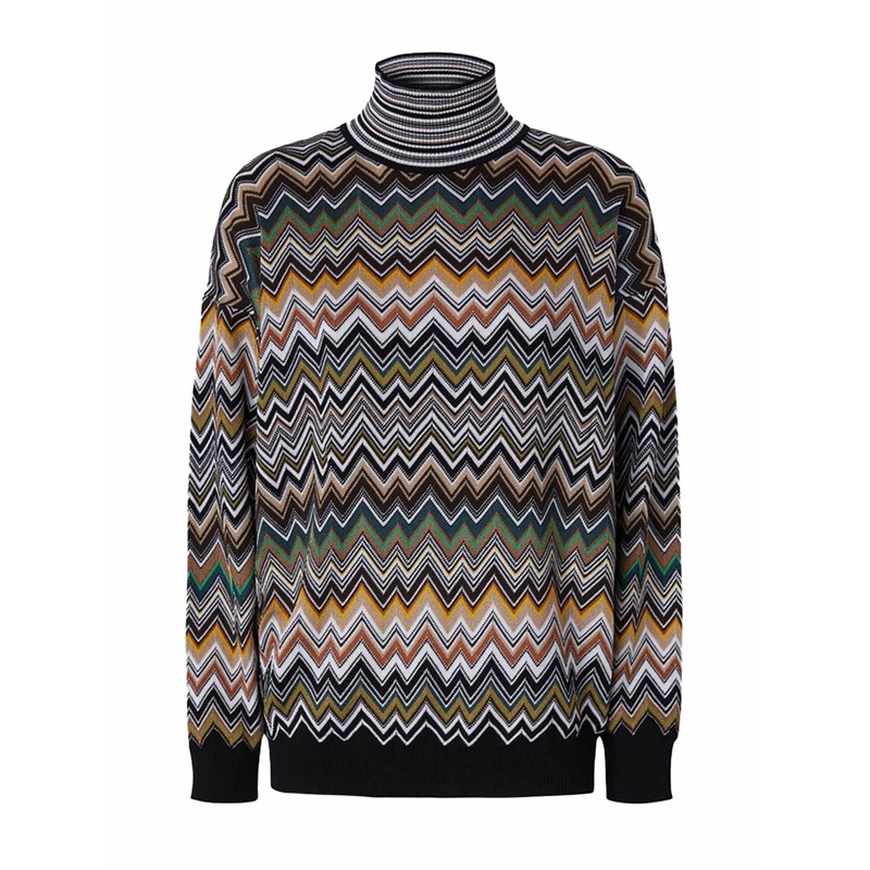 Multicolor Chevron Pattern Sweater