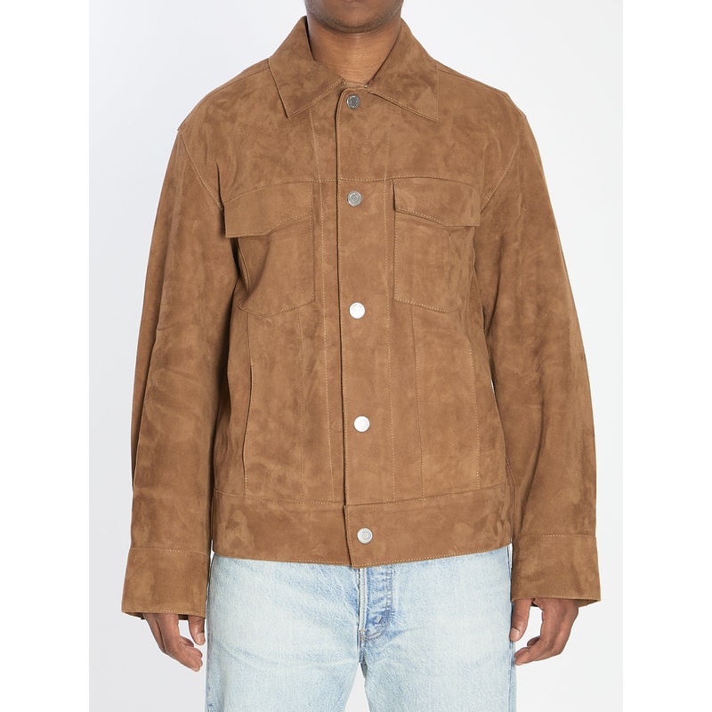 PRESS-STUD LONG-SLEEVE SHIRT|BROWN|L