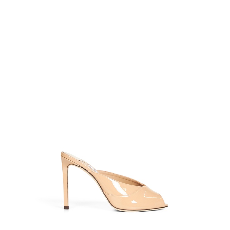 Beige Patent Leather Mules|Beige|41|38|37.5|37|38.5|36|39|40