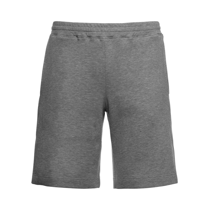 Grey Cotton Bermuda Shorts with Drawstring
