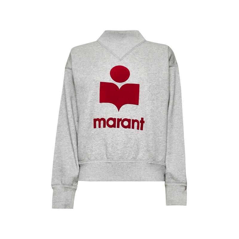 Grey cotton Moby logo sweatshirt