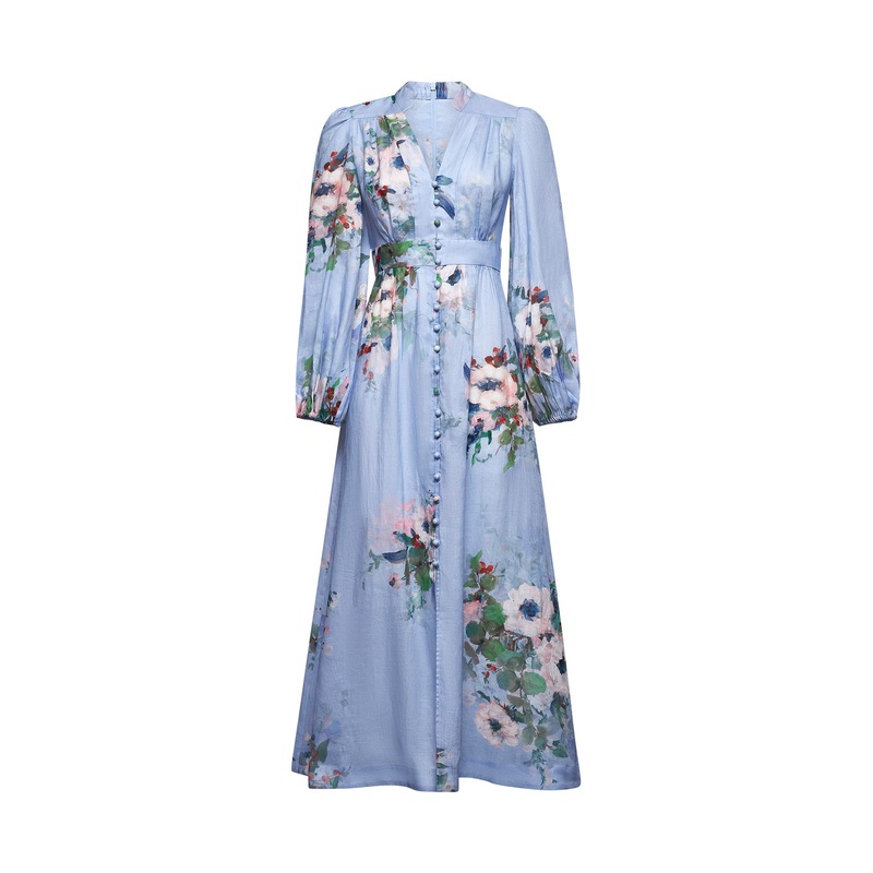 Light blue Everley midi dress|0|1|2|3