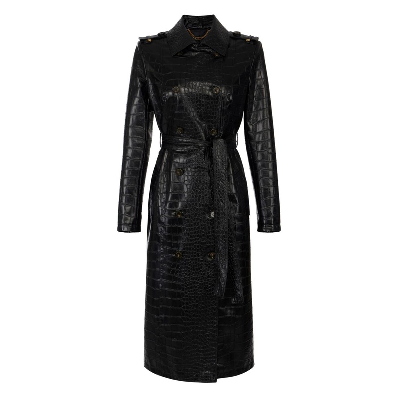 LONG TRENCH COAT|BLACK|38|40|42