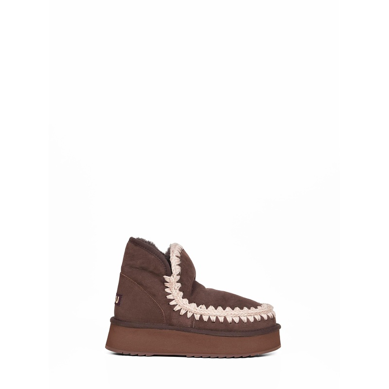 Mocha Mini Eskimo Platform Ankle Boots
