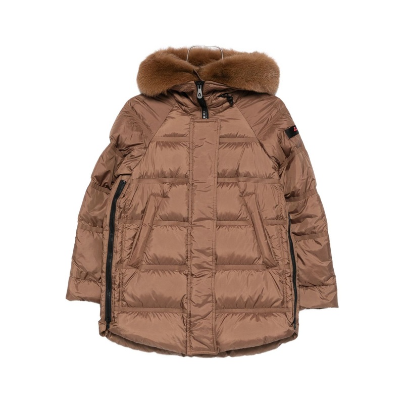 QUILTED ZIP-UP JACKET|BROWN|40|42|44|46|38