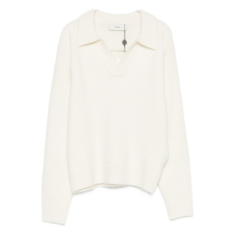WOOL BLEND POLO SWEATER|IVORY|XS|S|M