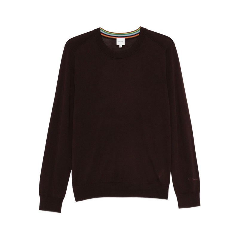 WOOL CREWNECK SWEATER|BROWN|XXS|XS|S|M|L|XL|XXL|3XL|4XL