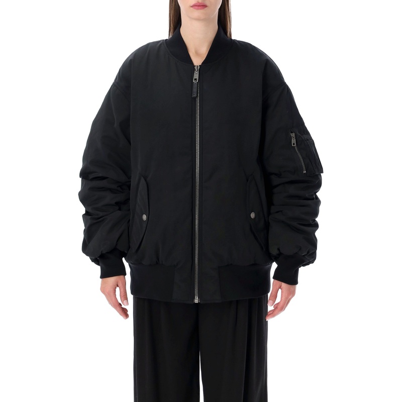 ZIP RUCHED JACKET|BLACK|46|48|50|52|54|38|40|32|34|36|42|44