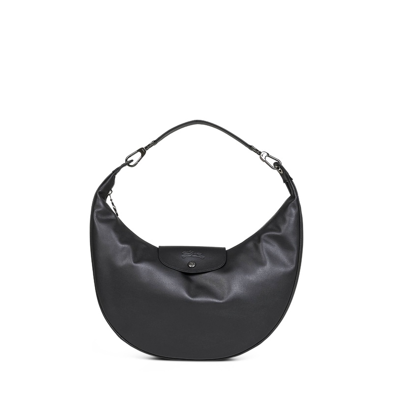 Black Hobo Shoulder Bag|Black|PZ