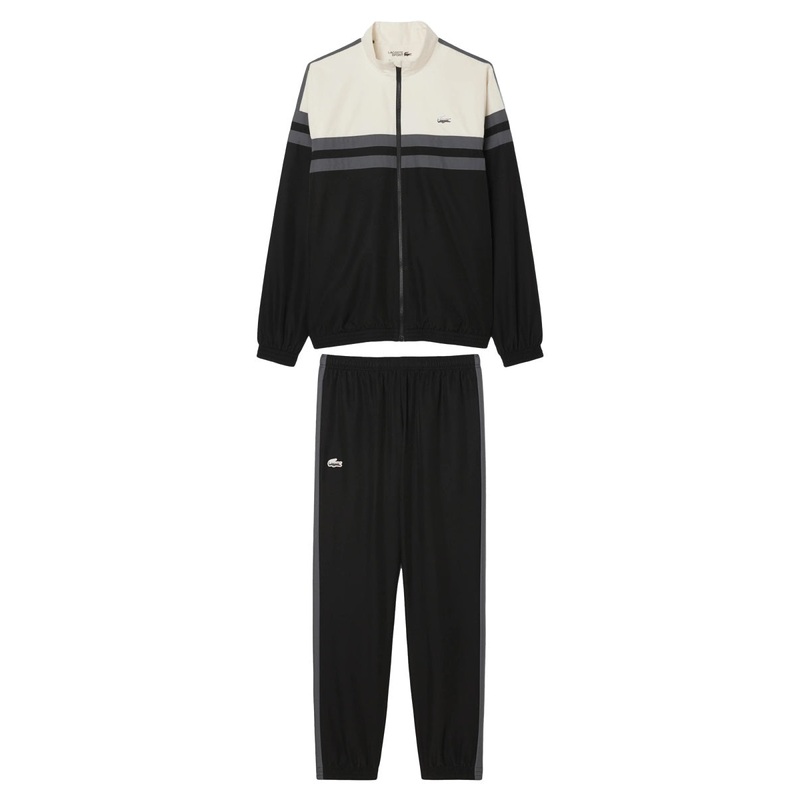 BLACK POLYESTER TRACK SUIT|BLACK|3|6|2|4|5