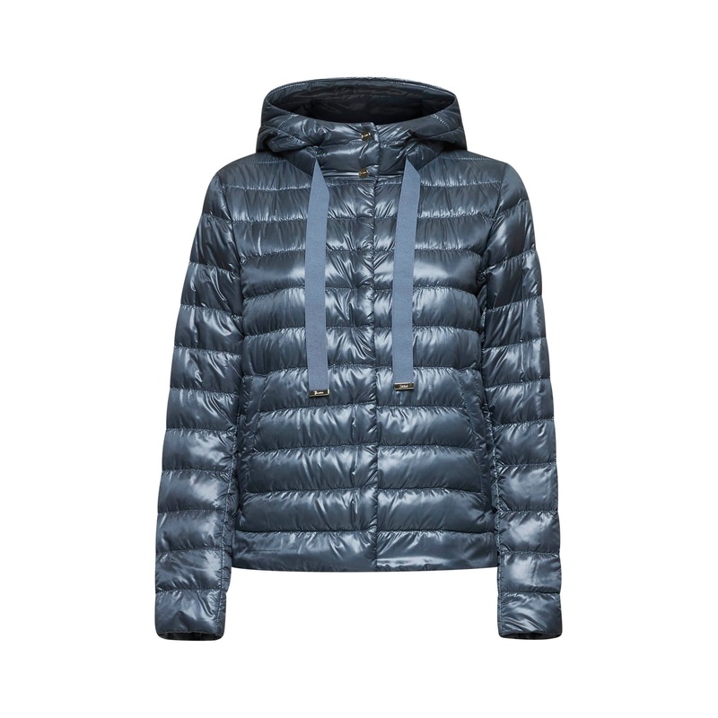 Blue Ultralight Nylon hooded jacket
