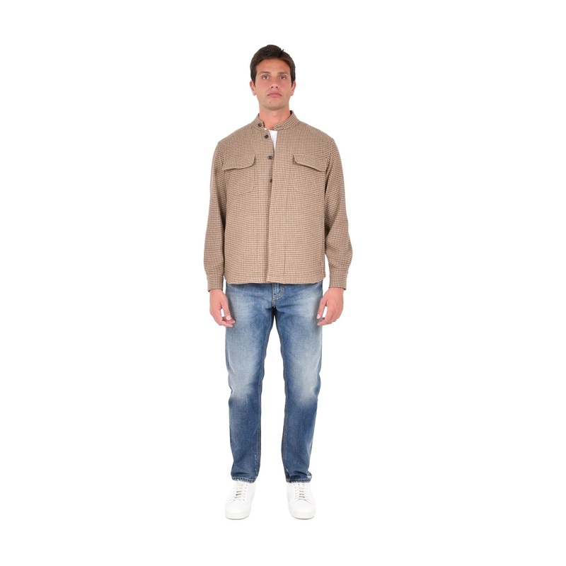 Boglioli Beige Houndstooth Jacket