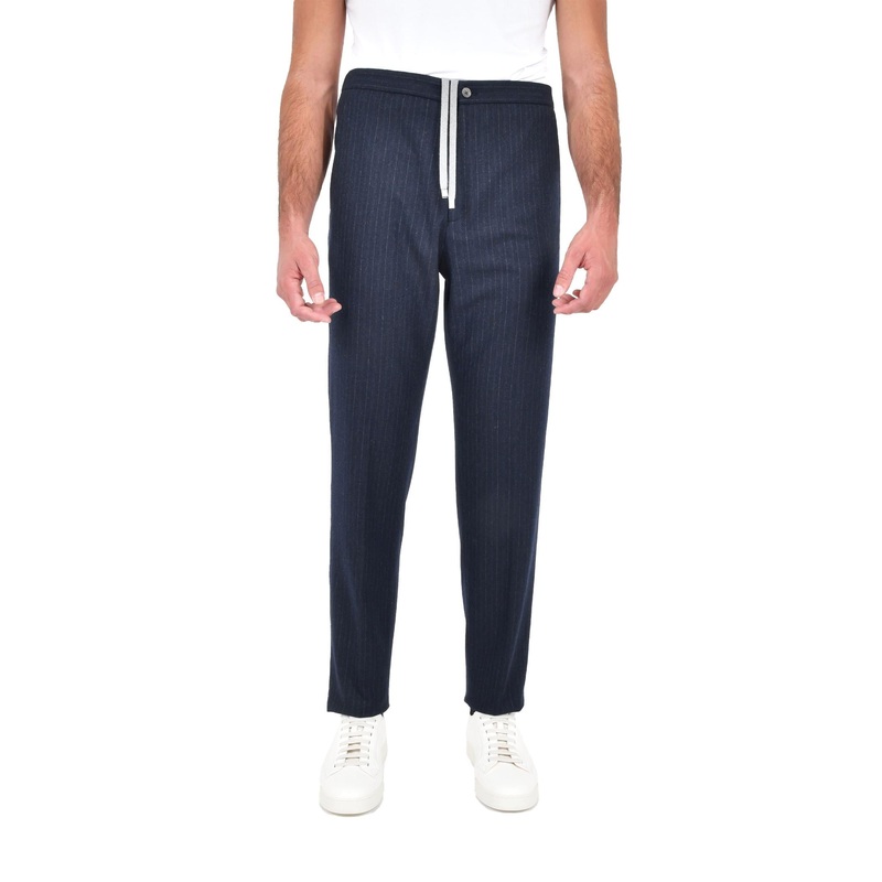 Boglioli Slim Fit Blue Trousers