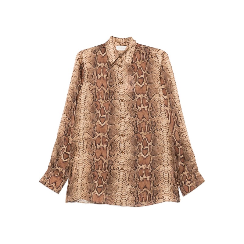 BROWN SILK SHIRT|BROWN|3|0|1|2