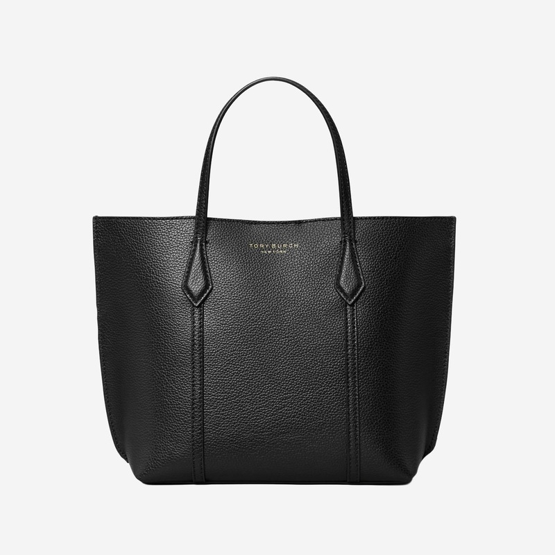 Small Leather Shopping Bag|Black|One Size