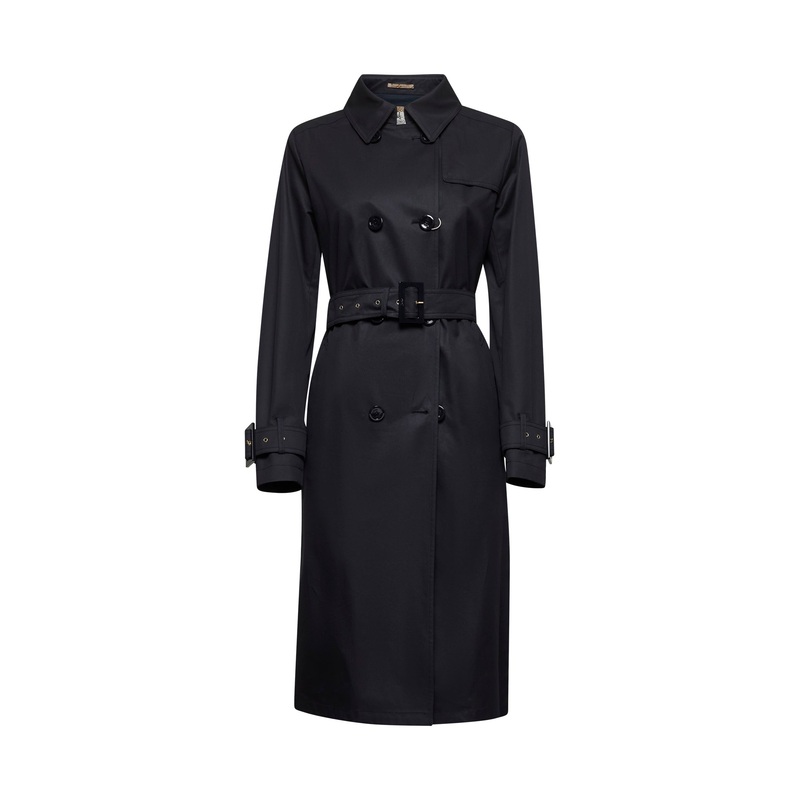 Blue Delon double-breasted trench coat