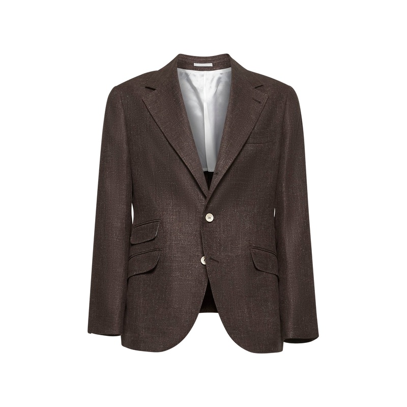 Brown deconstructed Cavallo jacket