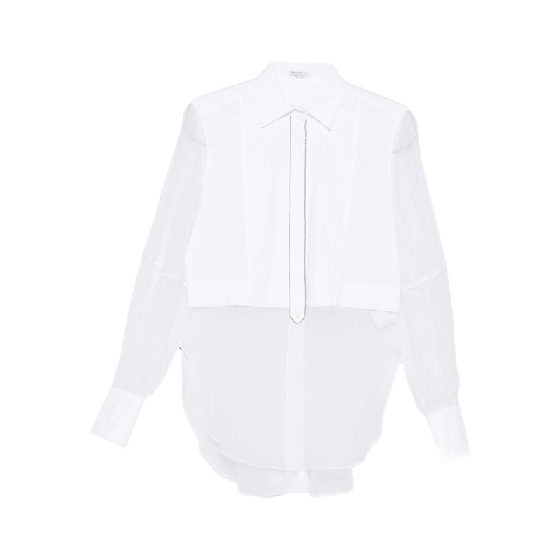 COTTON BLEND EMBELLISHED SHIRT