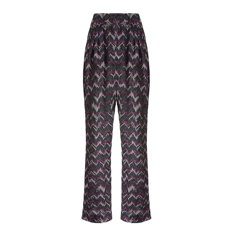 Multicolor Zigzag Trousers|Multicolor|40|42|44