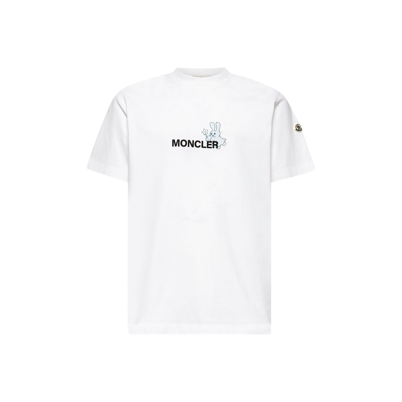 White cartoon logo Moncler x FRGMT T-shirt