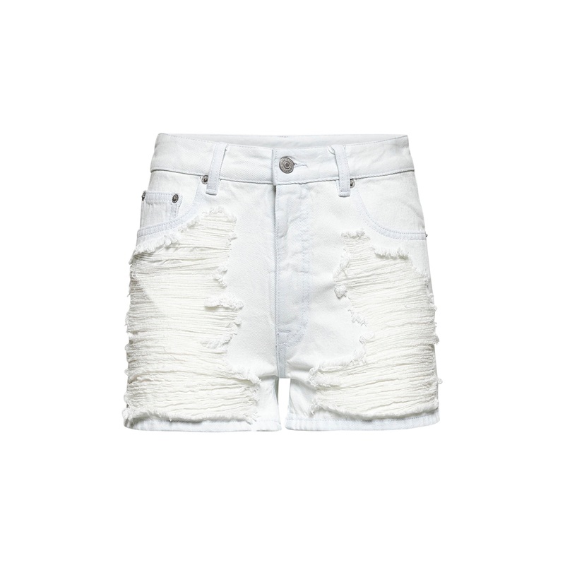 White deni distressed shorts|25|26|27|28