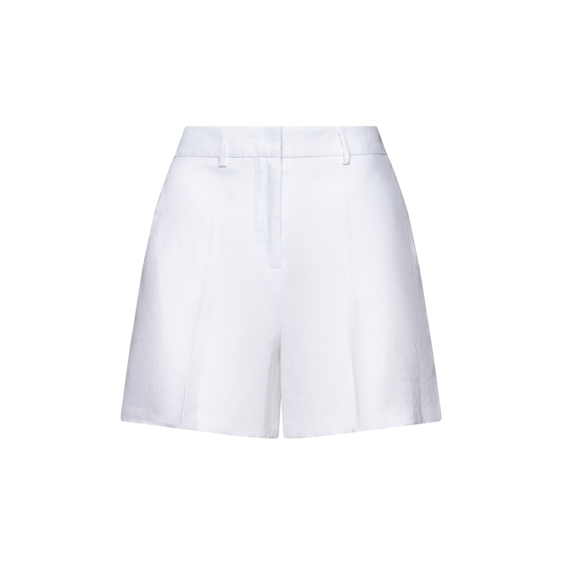 White linen Saponaria shorts|40|42|44|46