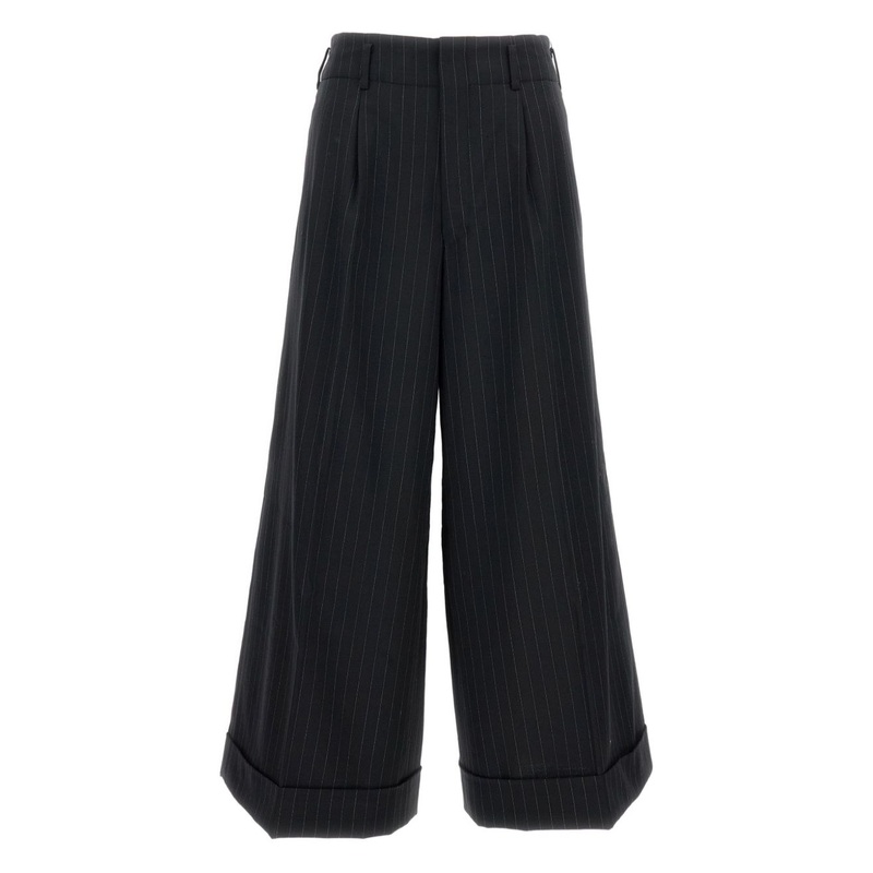 WOOL BLEND TROUSERS|BLACK|XS|S|M