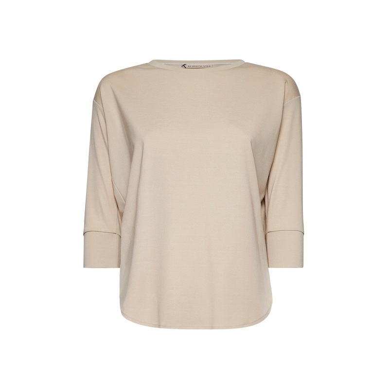 Beige jersey Tandria T-shirt|40|42|44|46|48