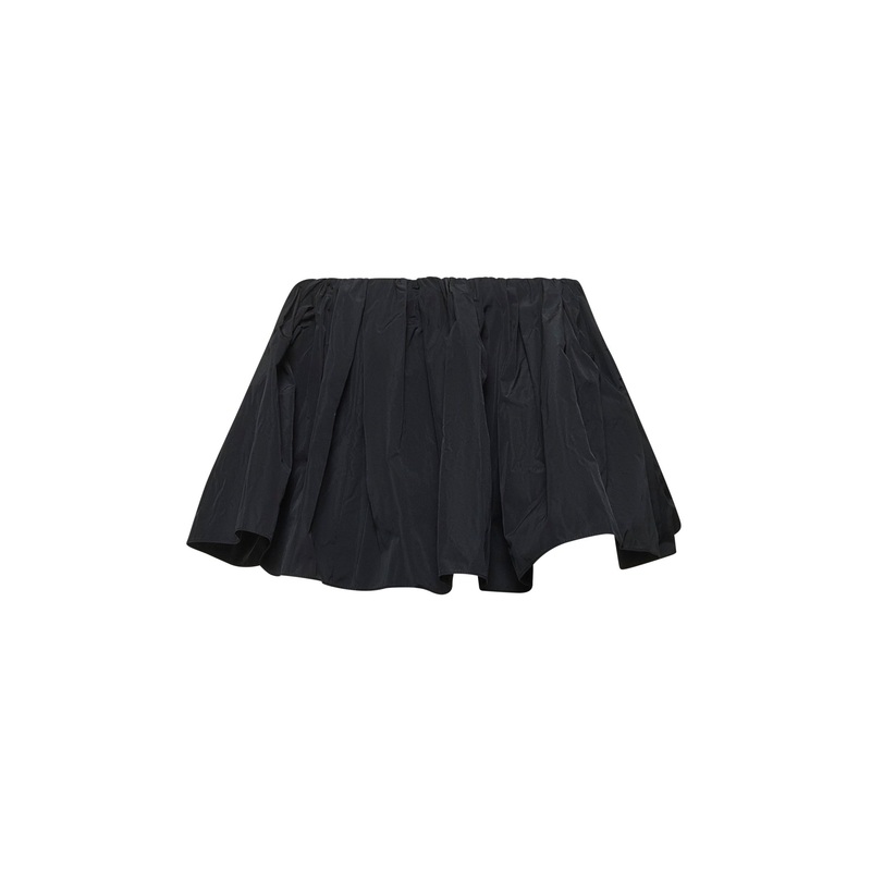 Black gathered circle skort|8|10|12