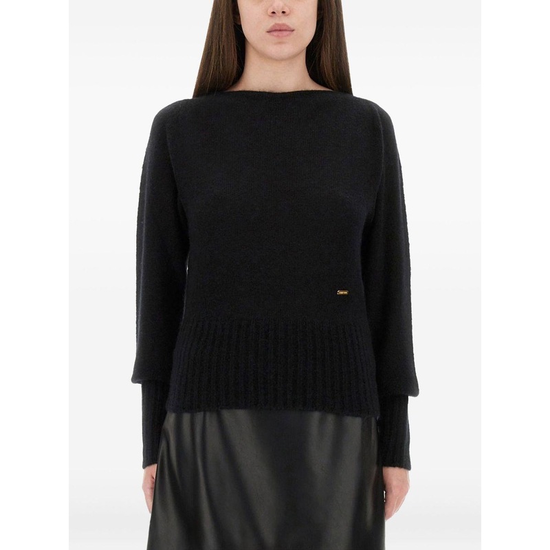 Boat Neckline Cashmere Blend Sweater