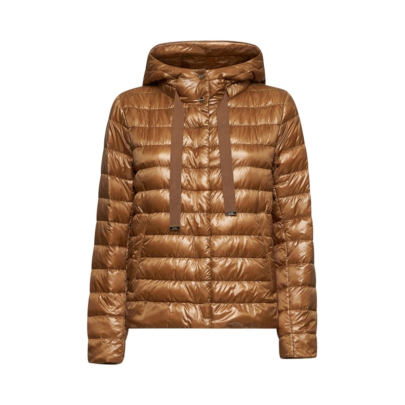 Camel Ultralight Nylon hooded jacket