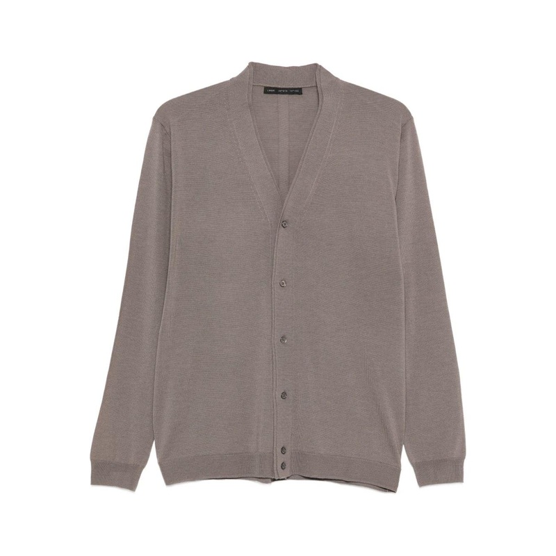 Cardigan with Double Layered V-Neckline