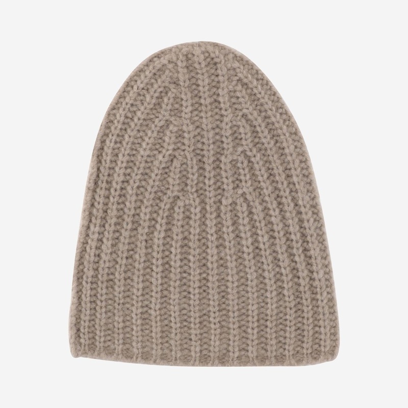 Cashmere Beanie with Fisherman Stitch