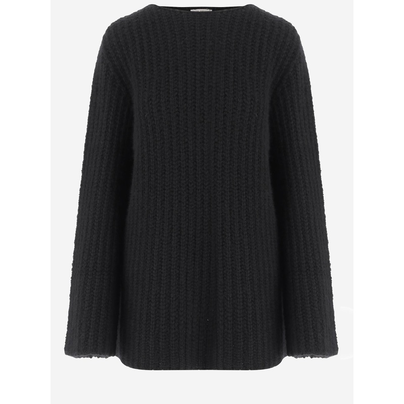 Cashmere Knit Sweater in Black