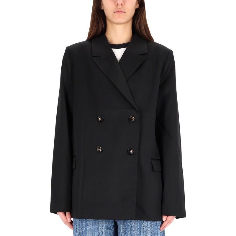 DOUBLEBREASTED WOOL JACKET|BLACK|34|38|36