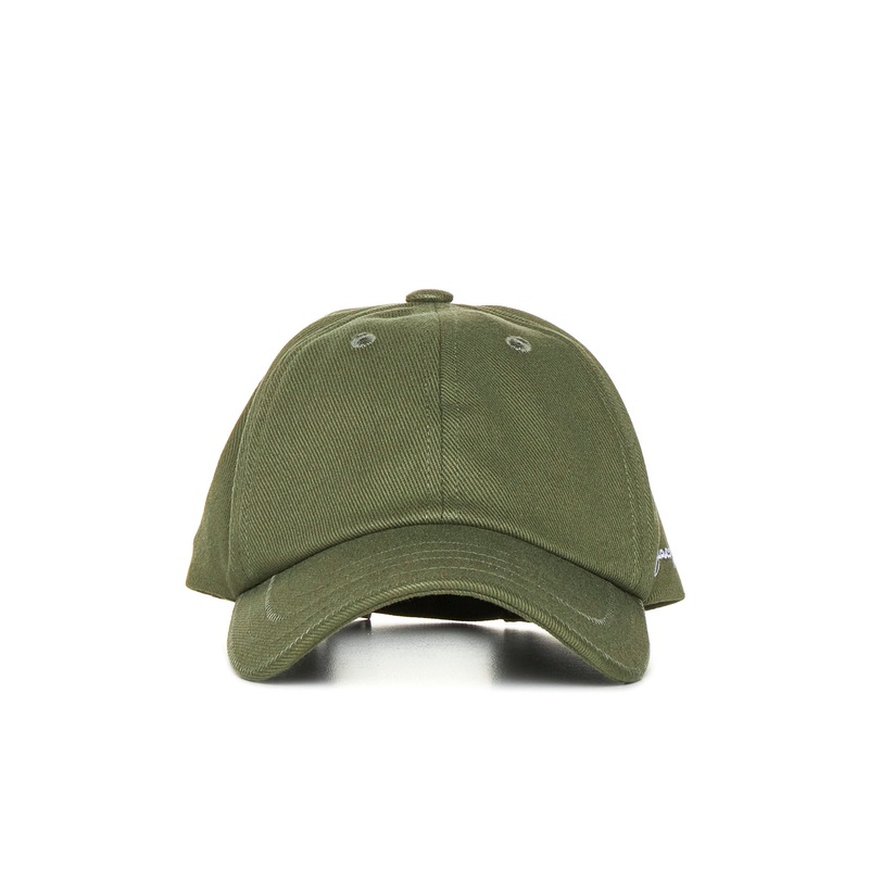 green cotton embroidered logo with