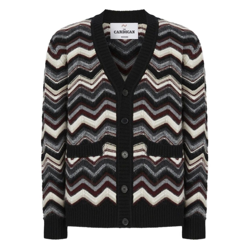 Multicolor Zigzag Pattern Cardigan