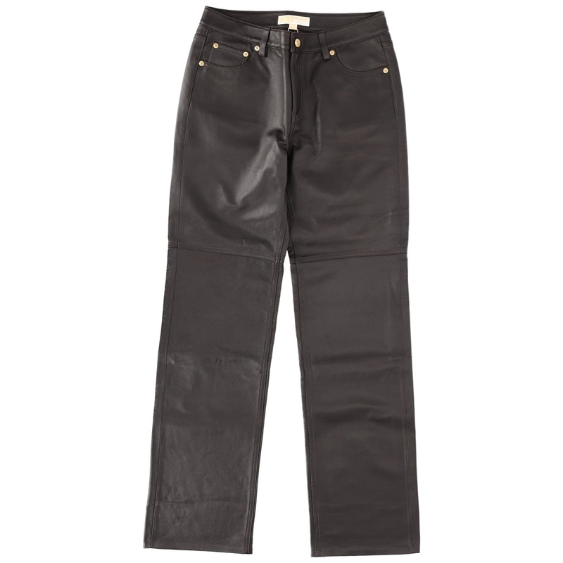 PANTALONE IN PELLE|BROWN|2|4|6